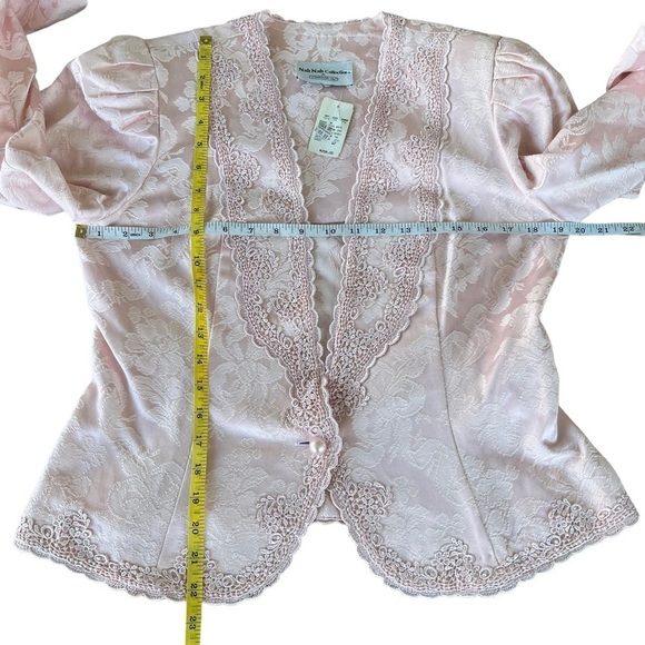 VTG NOS Nah Nah Collections Victorian Lolita Style Dressy Blazer Pink Pearl 12 - Picture 10 of 14